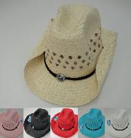 Mesh Cowboy Hat with Medallion on Hat Band